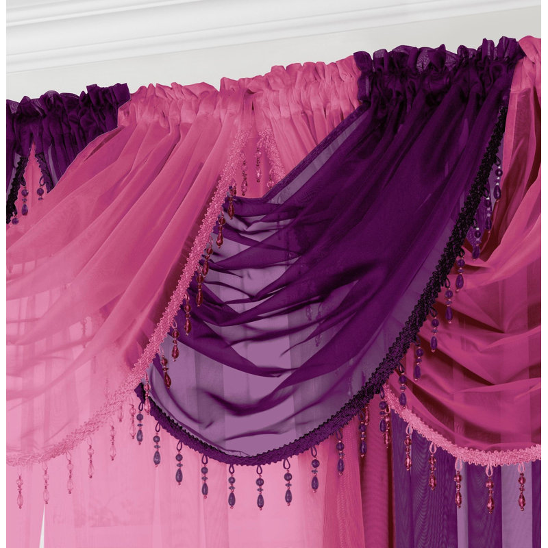 Ned 56cm Curtain Pelmet, Purple
