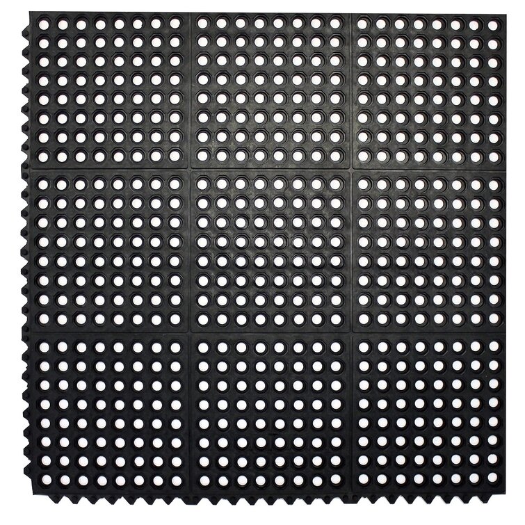 Rubber Floor Mats for Kitchen Anti-Fatigue Mat New Out Door Commercial  Heavy Duty Drainage Floor Bath Mat Black Bar Floor Mat