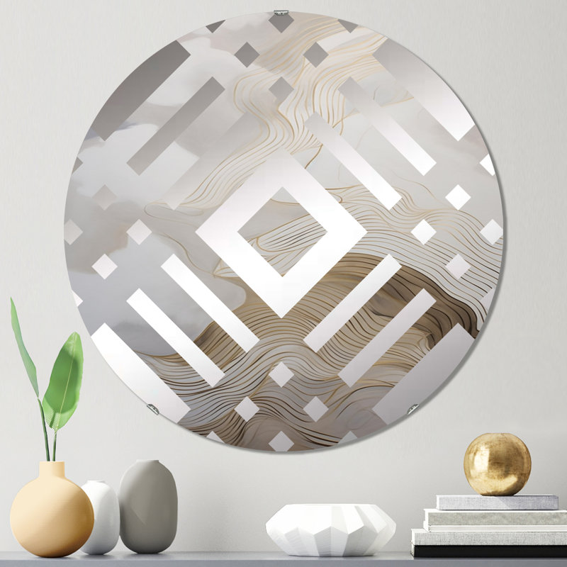 Morfou - Miroir décoratif diamant, 31,4 po x 31,4 po