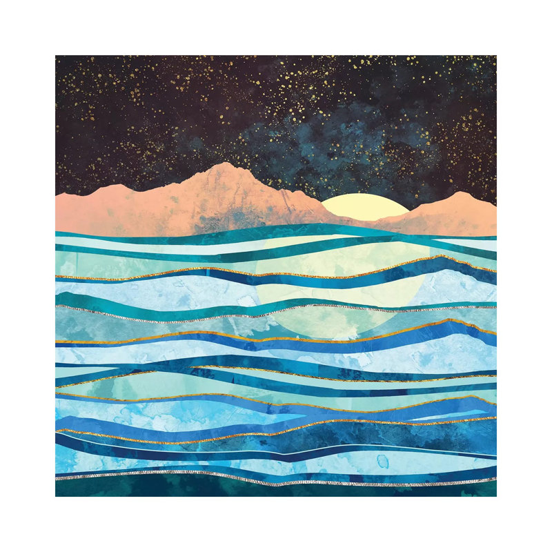 Celestial Sea by SpaceFrog Designs - Wrapped Canvas Painting Print, 66.04 cm H x 66.04 cm W x 3.175 cm D