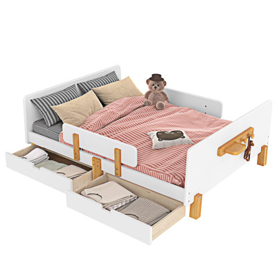 Wood Platm Bed With Drawers