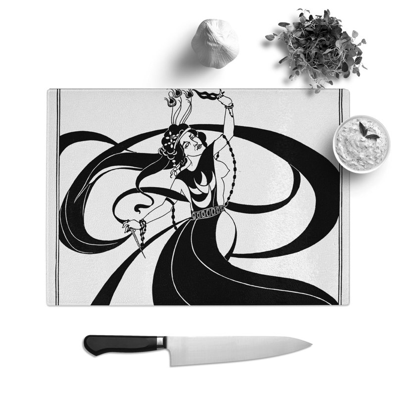 Oriental Dancer by Aubrey Beardsley Chopping Board, 0.4cm H x 20cm W x 28.5cm L