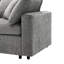 Lit en chenille 6 places, modulaire avec, combinaison, coussin en éponge, économiseur d'espace dans le salon, canapé modulaire gris, convertible en canapé-lit, rembourré Essential, épargnant,-121077276