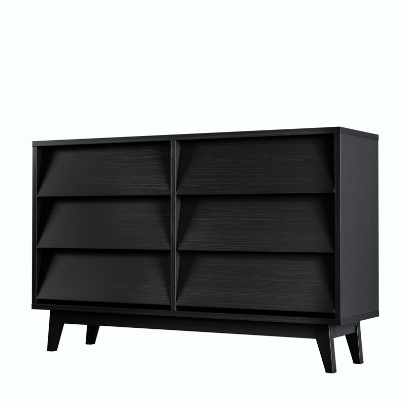 Commode d'appoint Siefert, Noir, 30'' H X 47.3'' W X 13.4'' D
