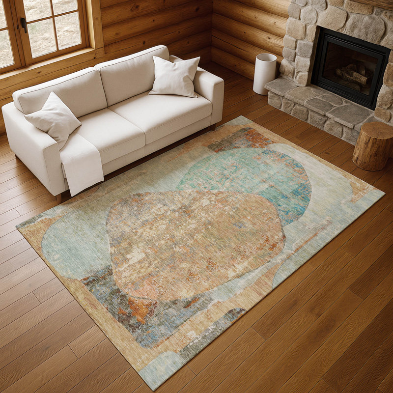 Premium Machine Washable Marasco AMF1635 Modern Rug, Rectangle 9' x 12'