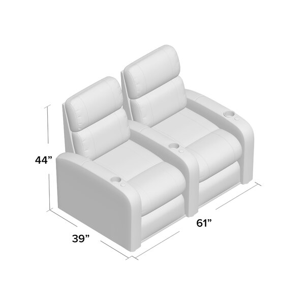 Latitude Run® Upholstered Home Theater Seating with Cup Holder ...