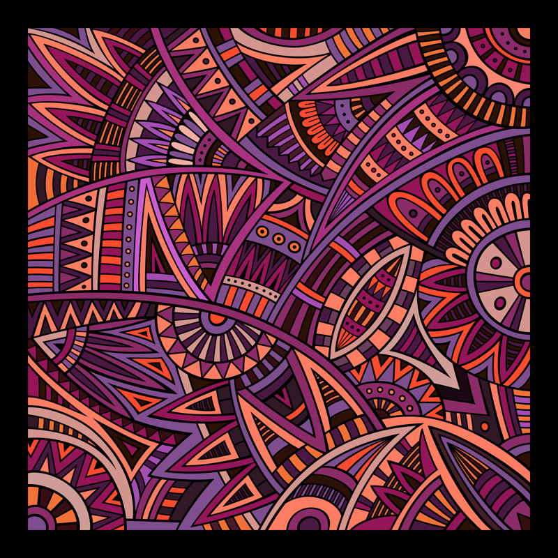 Abstract Vector Tribal Ethnic Pattern by Kostenkodesign - Wrapped Canvas Print, 30cm H x 30cm W x 3.8cm D