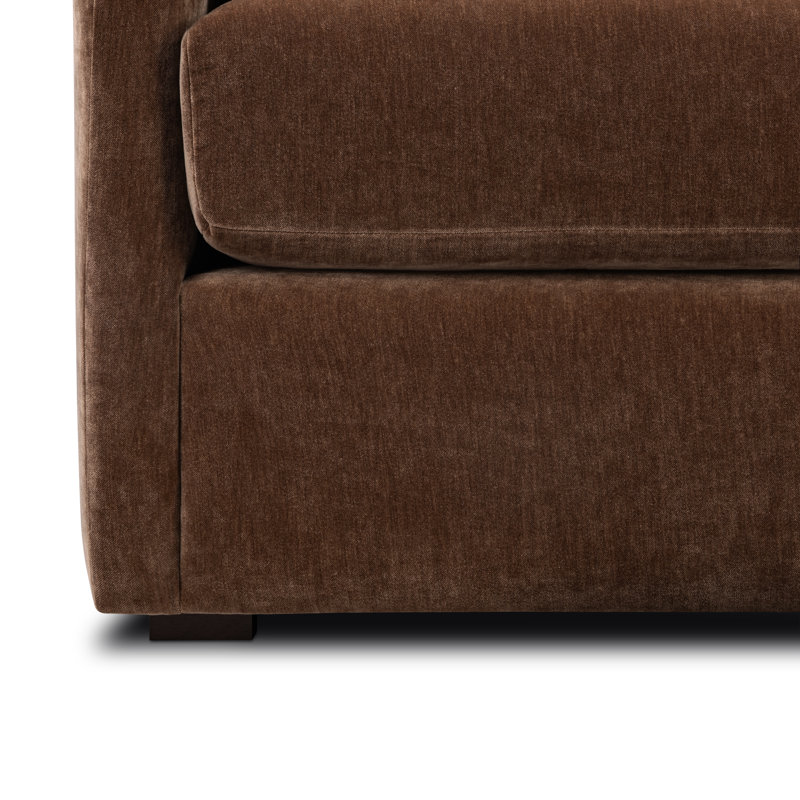 Canapé en velours de chenille 92 po Rhodes, Bronzer Brown