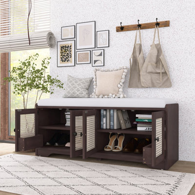 Banc de rangement en bois Rustic