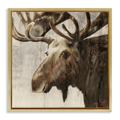  "Forest Moose", art mural flottant patiné par Liz Jardine
