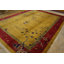 Tapis antique antique, art déco, floral, ivoire, beige, crème, blanc, rouge des années 1920