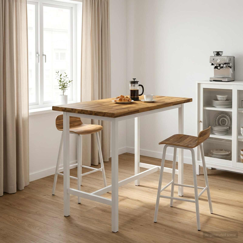 Solid Wood Table Top, 3cm H x 100cm W x 50cm D, Natural