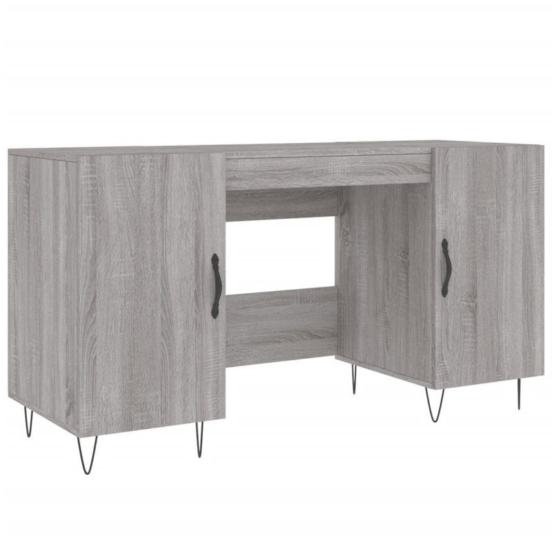 Balnamore Metal Base Writing Desk, Grey Sonoma