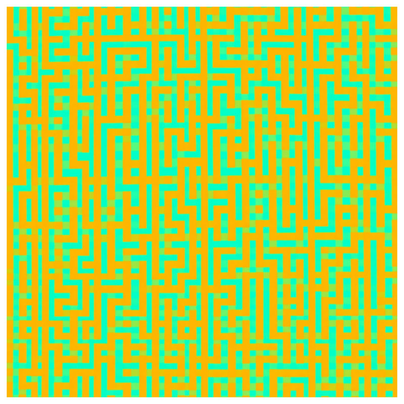 Yellow Maze Pattern Wall Tapestry - Maze Wall Decor, 50in H x60in W with 4 Grommets