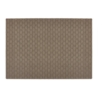 My Mat Sculptured Washable Basketweave Mink Rug