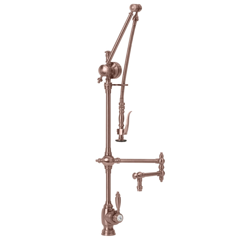 Gantry Kitchen Faucet, Antique Brass, Without Soap Dispenser