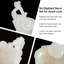 Ensemble de 6 figurines d'éléphant à aspect jade blanc avec motifs dorés - Statues d'animaux Lucky Feng Shui-1832359970
