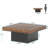 35.4 Inches Farmhouse Square LED Coffee Table