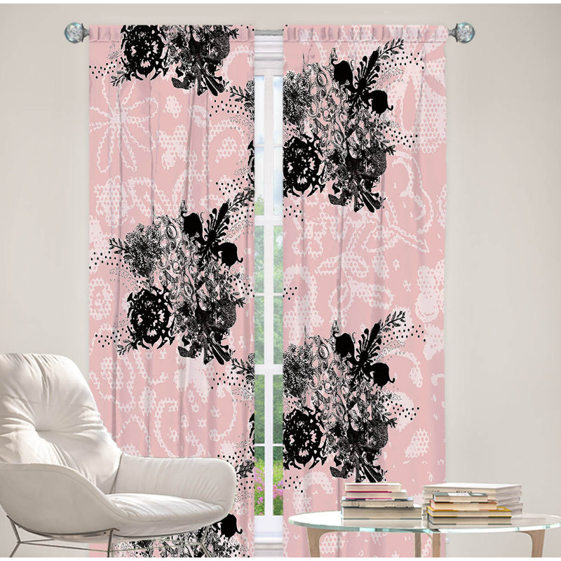 Ensemble de rideaux en polyester 2 pièces Nibbets, L 20 po x L 52 po