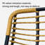 Chaise berçante ergonomique pour balcon avec structure en métal-107124236
