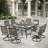 Ballarat 8 - Person Patio Dining Set with Square Table , Cushions Included