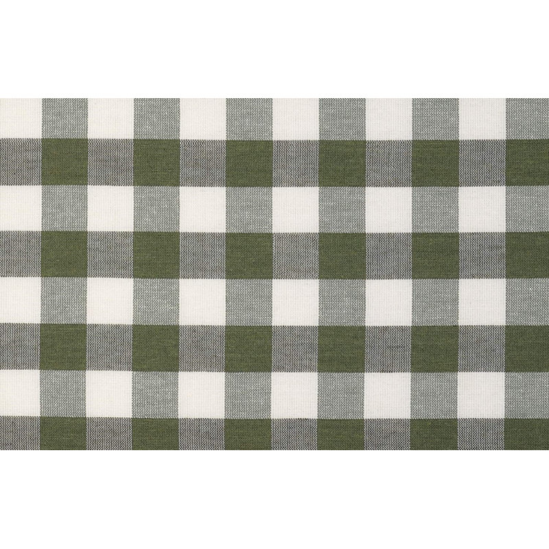 Andersonville Buffalo Plaid Gingham Checked Rod Pocket 2-Pack Gathered Window Swag Curtain, Sage