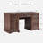 Ohana 58'' W Rectangle Computer Desk with Storage Cabinet and Drawers, Workstation for Office Home-633603152