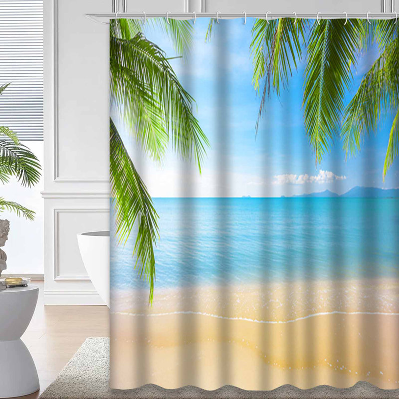 Rideau de douche Palm Tree, L 72 po x l 72 po