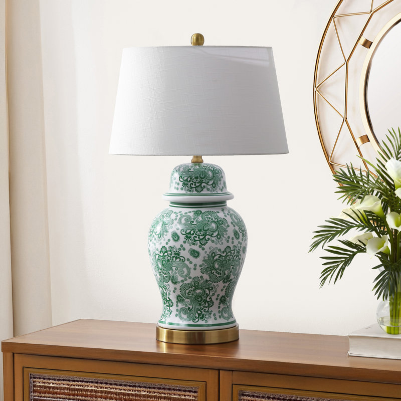 Deziree 29.5" Blue/White Table Lamp, Green/White