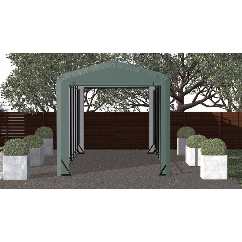 ShelterTube Wind and Snow-Load Rated Garage, 10x27x10 Green