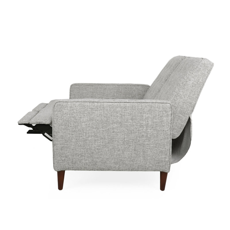 Annchen 48.75'' Wide Manual Club Recliner, Light Gray 100% Polyester