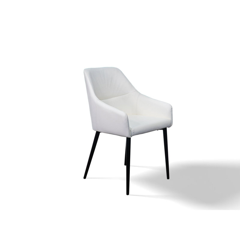 Fauteuil rembourré en cuir, Blanc