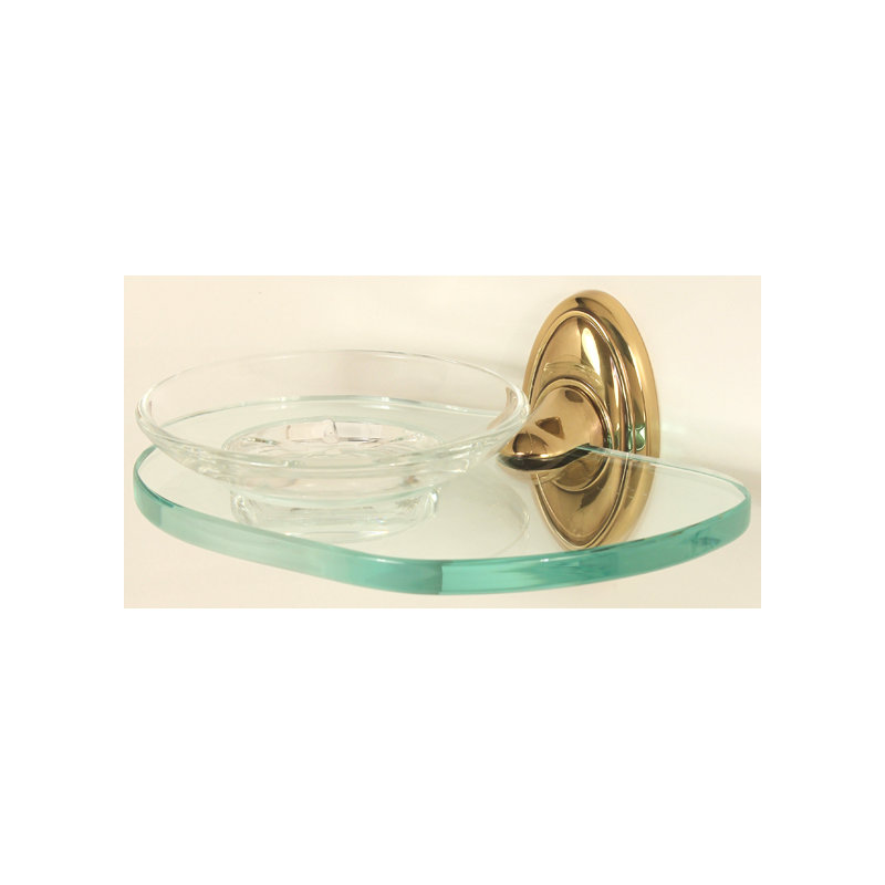 Soap Dish, Polished Brass