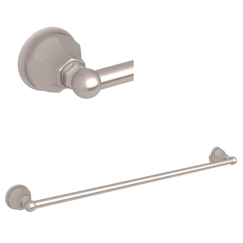 Palladian® 30" Towel Bar, Satin Nickel, 2.75" H x 20.75" L x 3.09" D