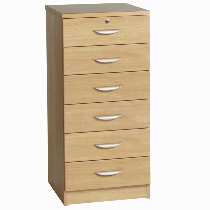 4 -Drawer Storage Cabinet, Classic Oak