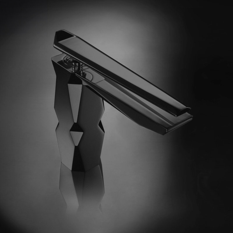 Ikon Low Luxury Single Hole Bathroom Faucet, Black