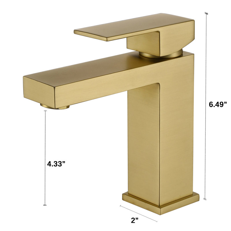 Robinet de salle de bain à un trou, Or