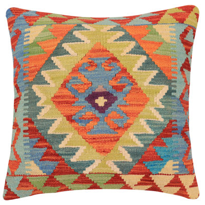 Rustic Banniste Turkish Hand-Woven Kilim Pillow