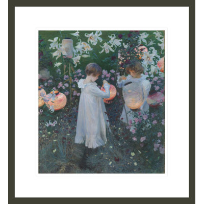 «Carnation Lily Lily Rose» par John Singer Sargent, impression giclée sur cadre