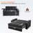 65" Convertible Sleeper Sofa With Pull-Out Bed, Loveseat Sofa Bed with Adjustable Backrest & 360° Swivel Side Table, Black-821232062