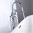 Freestanding Tub Filler Bathtub Faucet Chrome with Hand Held Shower Floor-Mount-129764437