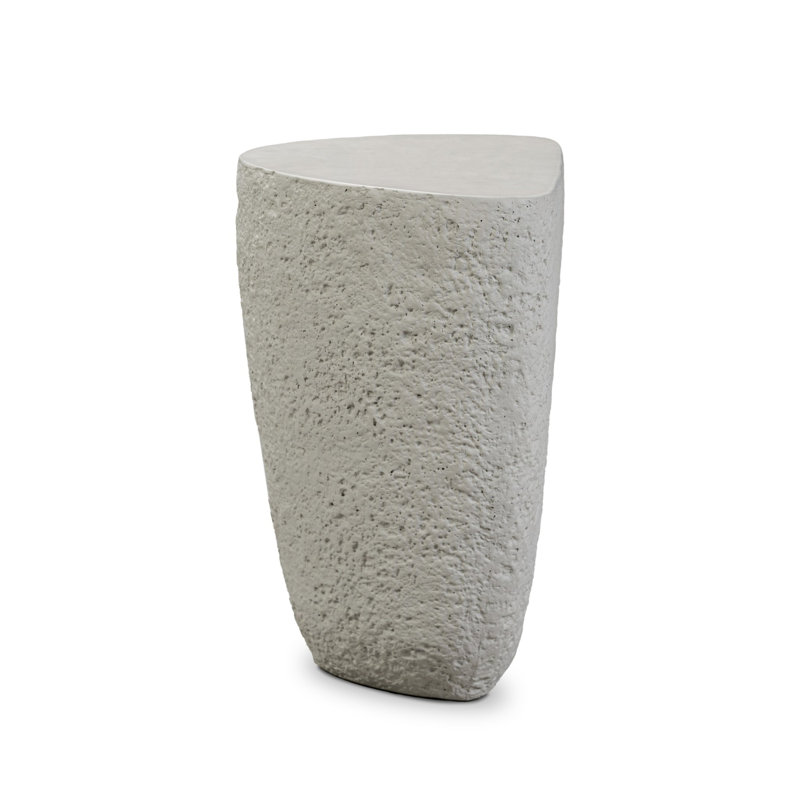 Medina Outdoor End Table-Large-Blanc Stone