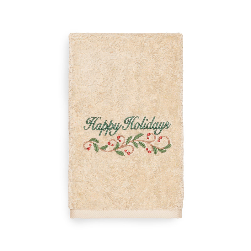 Christmas Midweight Hand Towel, Sand