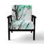 Fleurs orange abstraites - Fauteuil d'appoint rembourré traditionnel-164883862-164883860