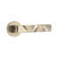 5 Pairs Modern Nova Design Premium Door Handles on Round Rose in Antique Brass Finish