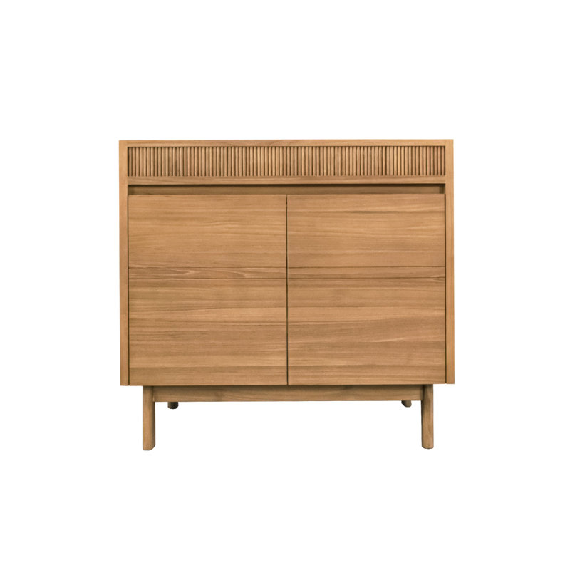 36 po Kayla Meuble-lavabo simple en teck naturel