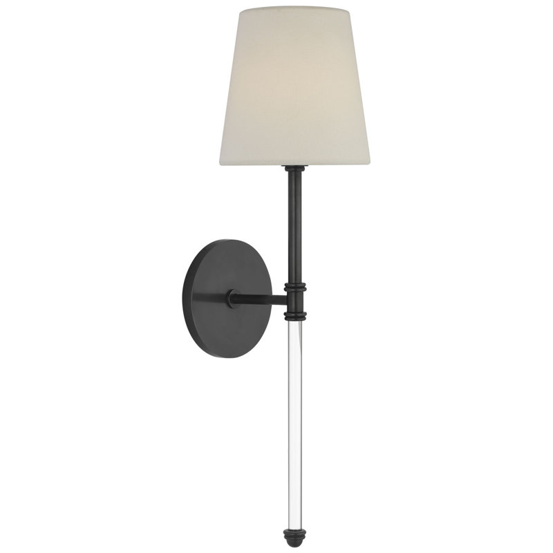 Suzanne Kasler Camille 20" Cordless Sconce with Linen Shade, Bronze