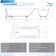 71" Streamline Drop-In Soaking Cast Iron Bathtub With Bamboo Tray