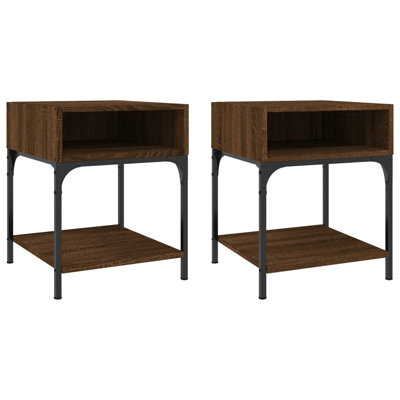 Elsaid 40cm W Iron Bedside Table