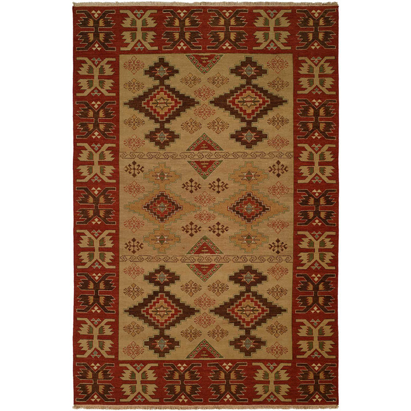 Wool Ikat Area Rug, Rectangle 2' x 3'